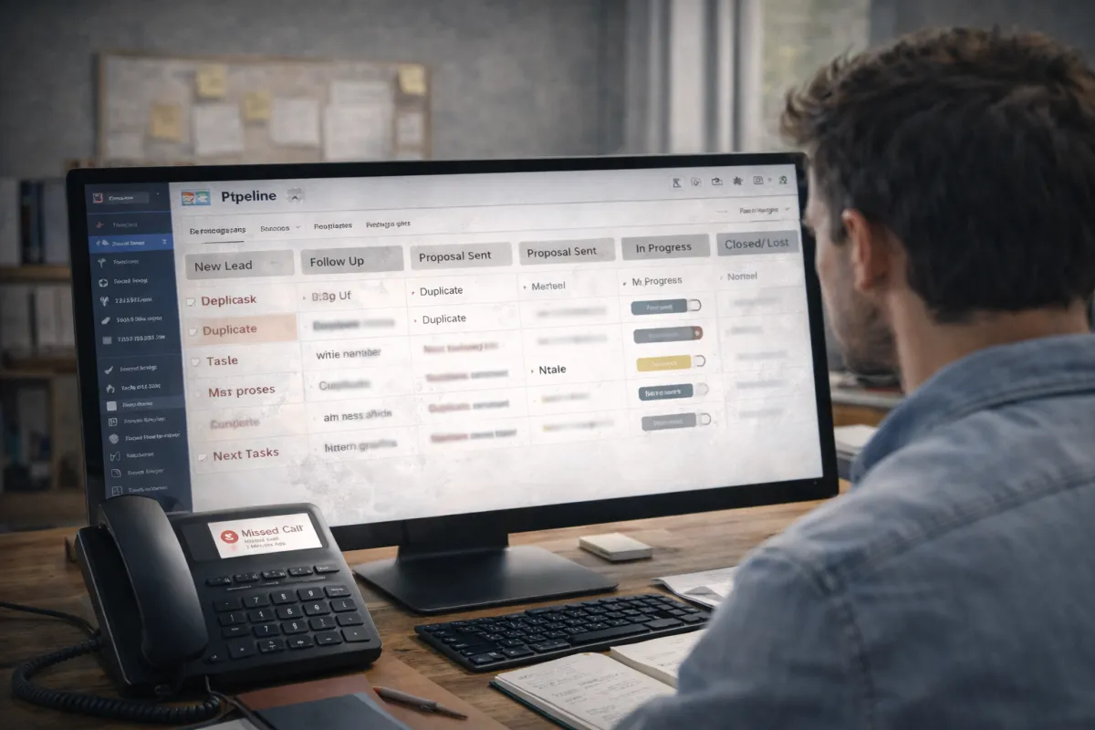 Illustration representing abandoned CRM software