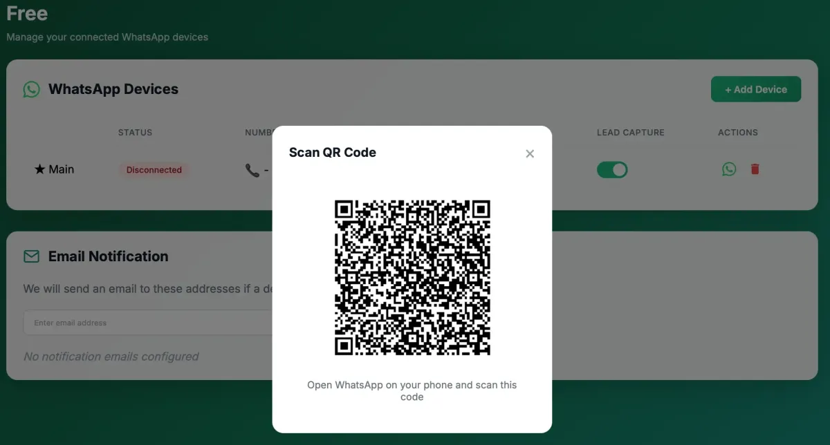 Step-by-Step Guide WhatsLevel Setup Screenshot