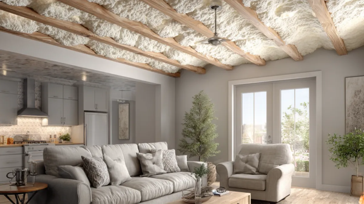 An image of a room with open insulation