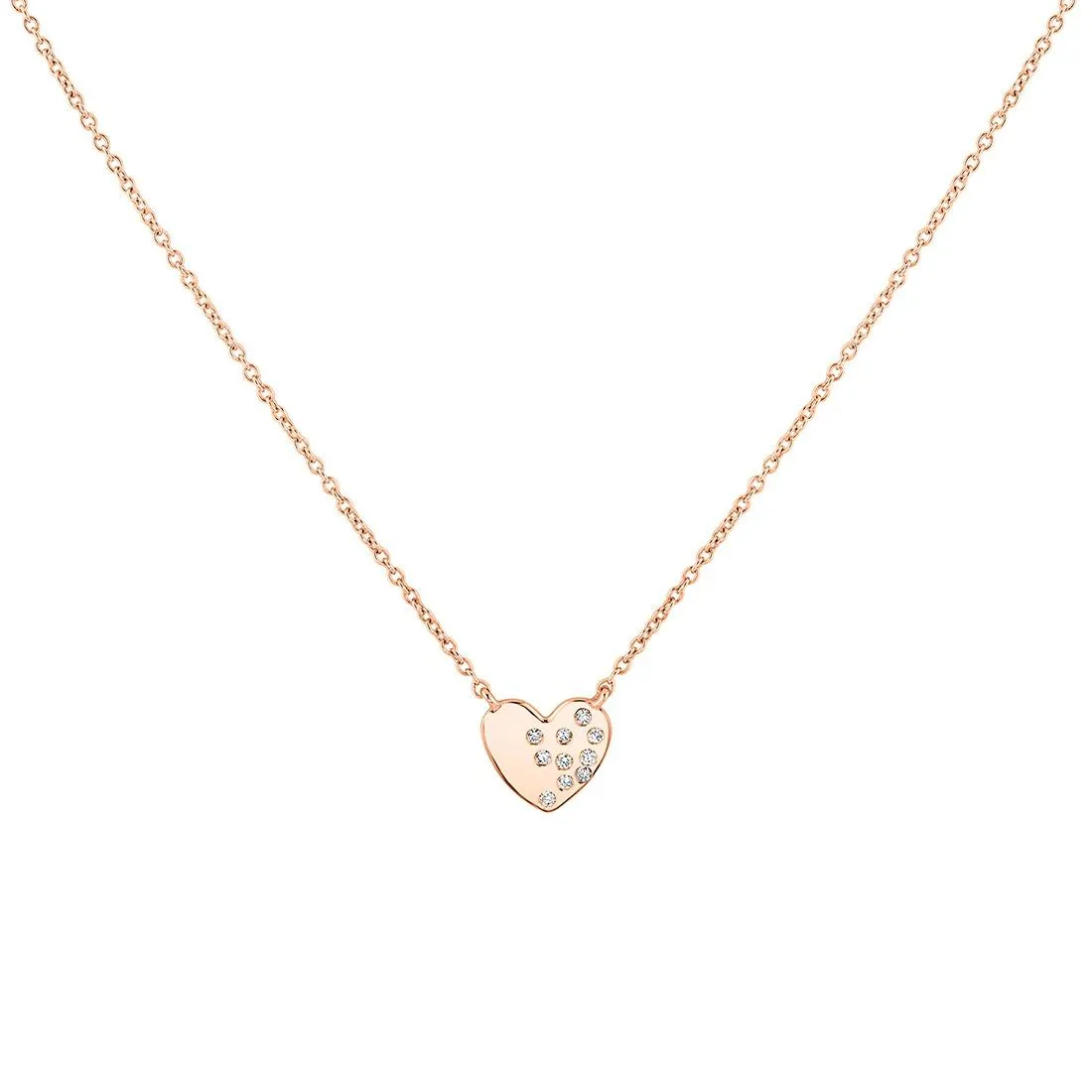 Éternelle Small Scattered Diamond Heart Necklace