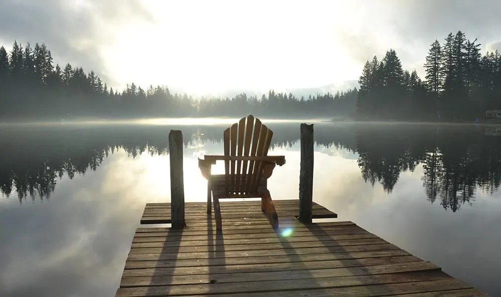 Relaxing by the lake