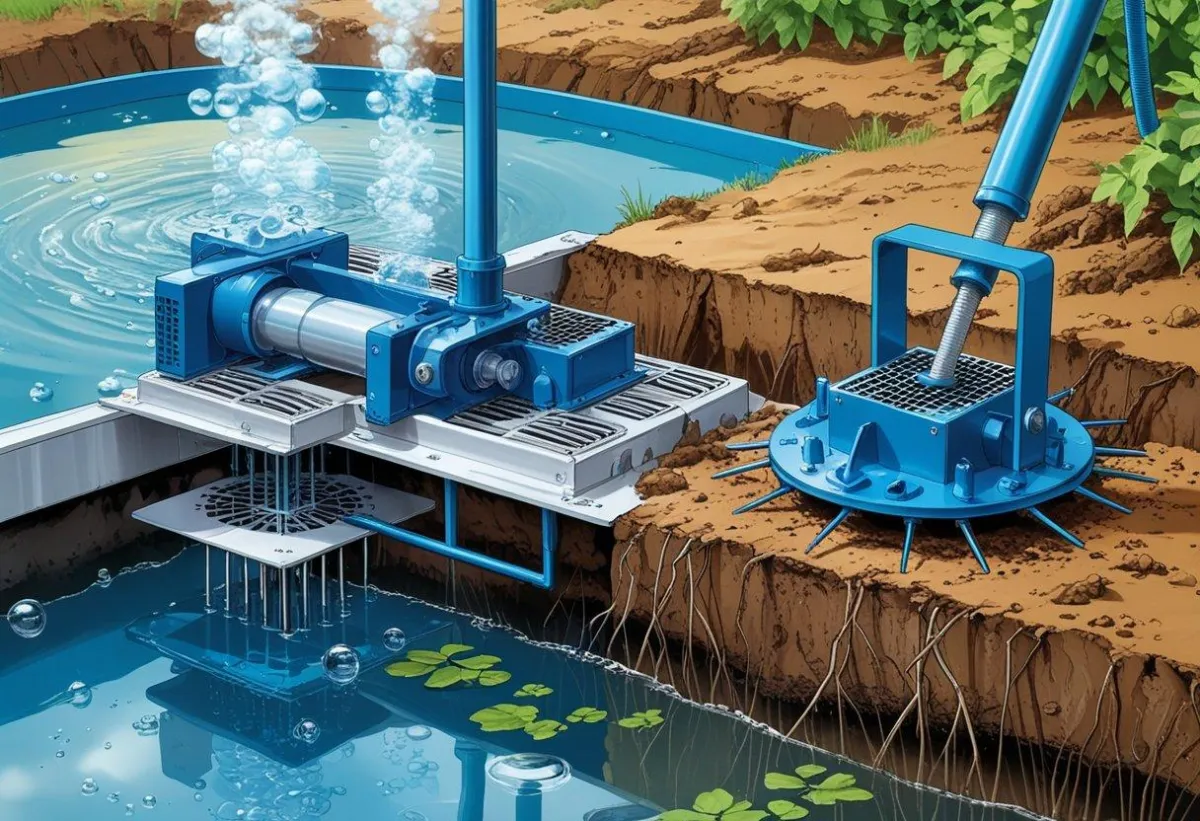 A machine and a water