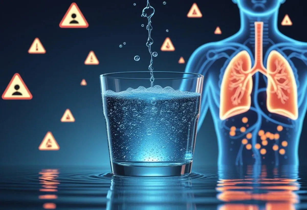 A glass of water