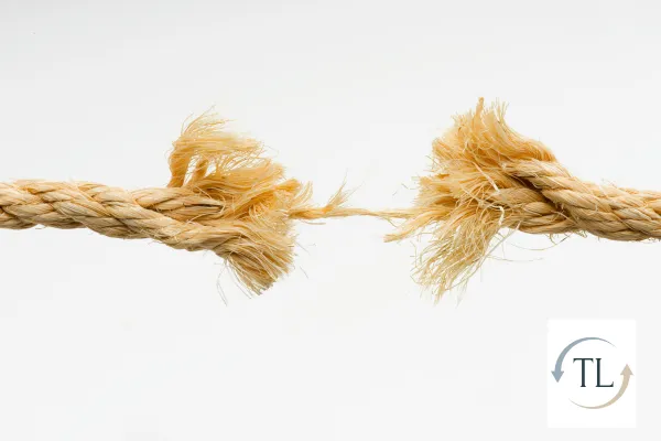 A rope breaking