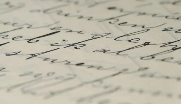 calligraphy text in ink