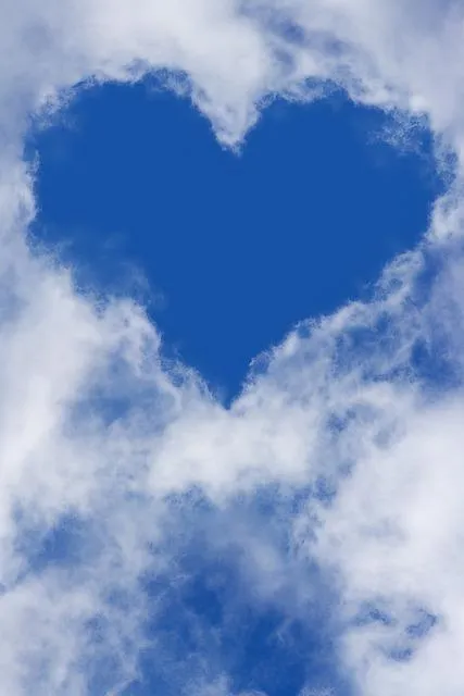 a heart in the clouds