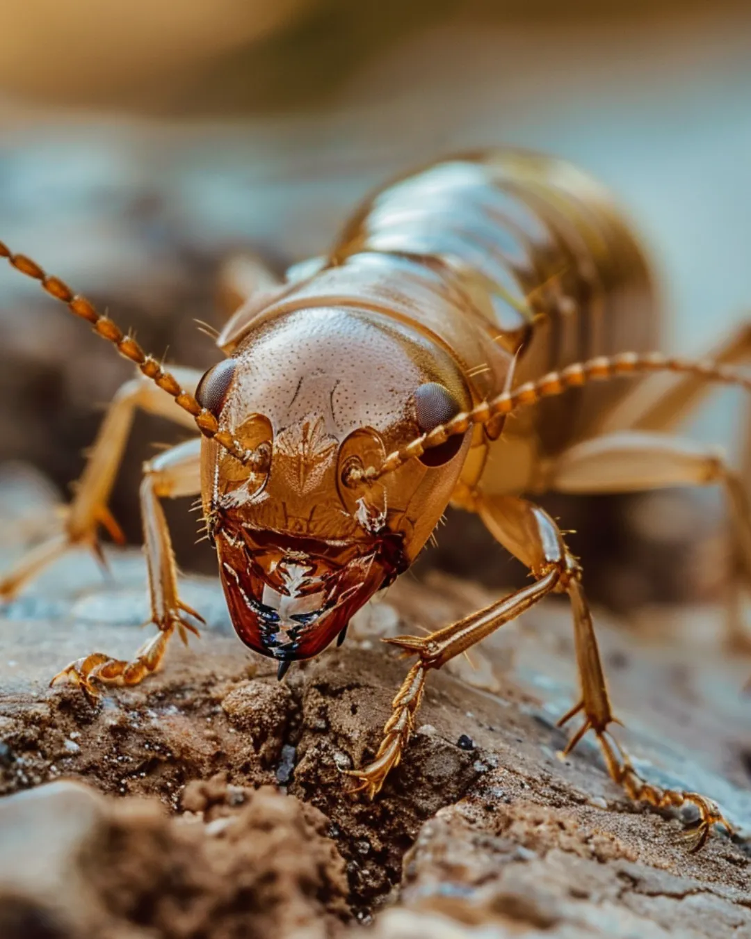 A close up photograph of a termite.