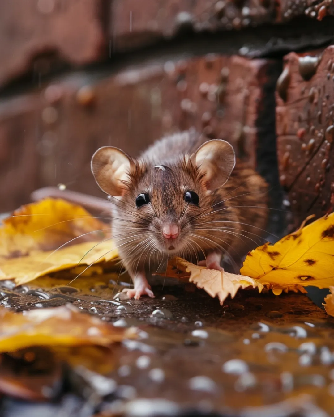 An image of a rodent in Fall season