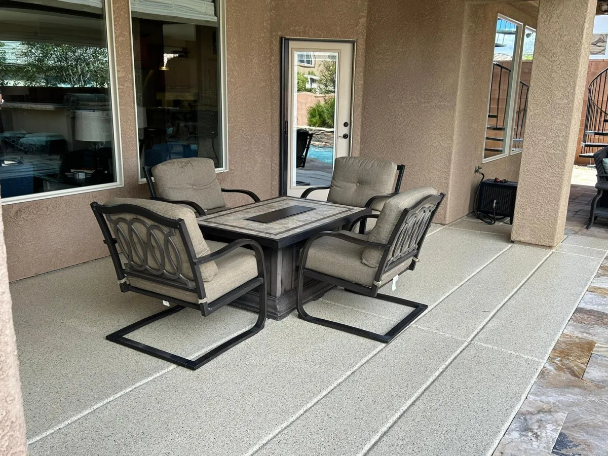 Flake Epoxy Floor on Patio