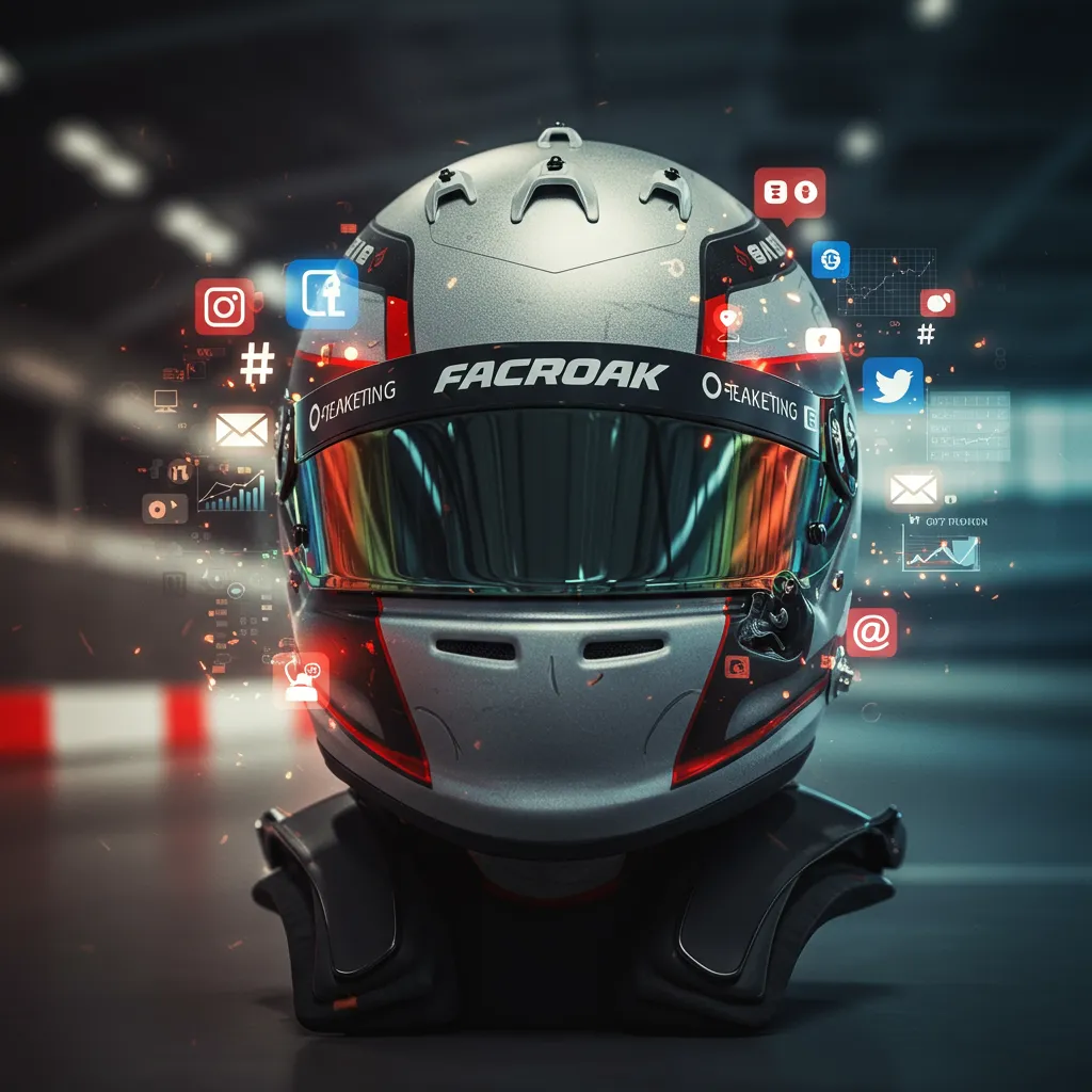 RaceWyze Helmet with icons icons
