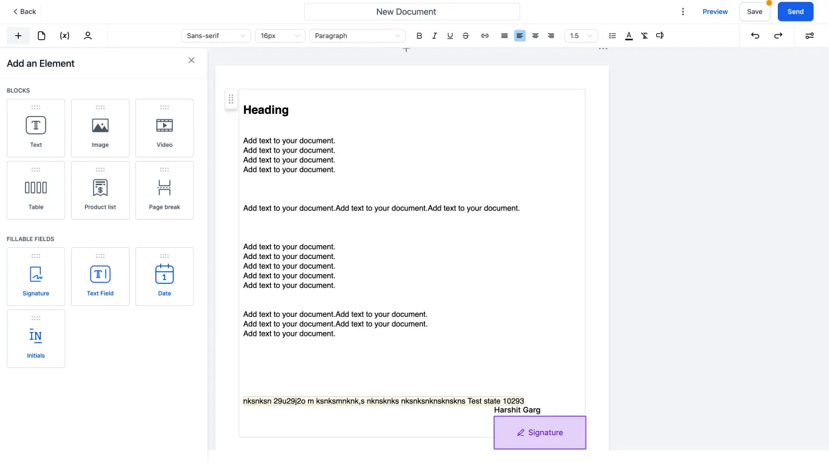 Documents and Contracts: Enabled Live Custom Value rendering for Better final PDFs and Element placement