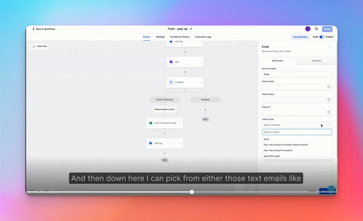 Example in an automation