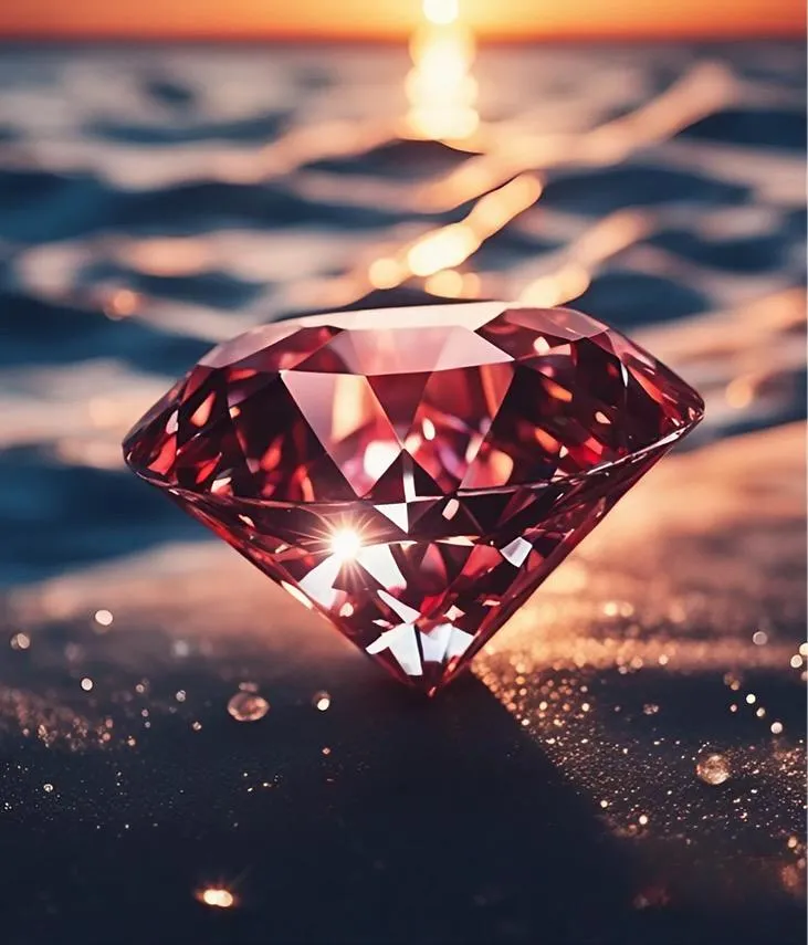 Red gem stone