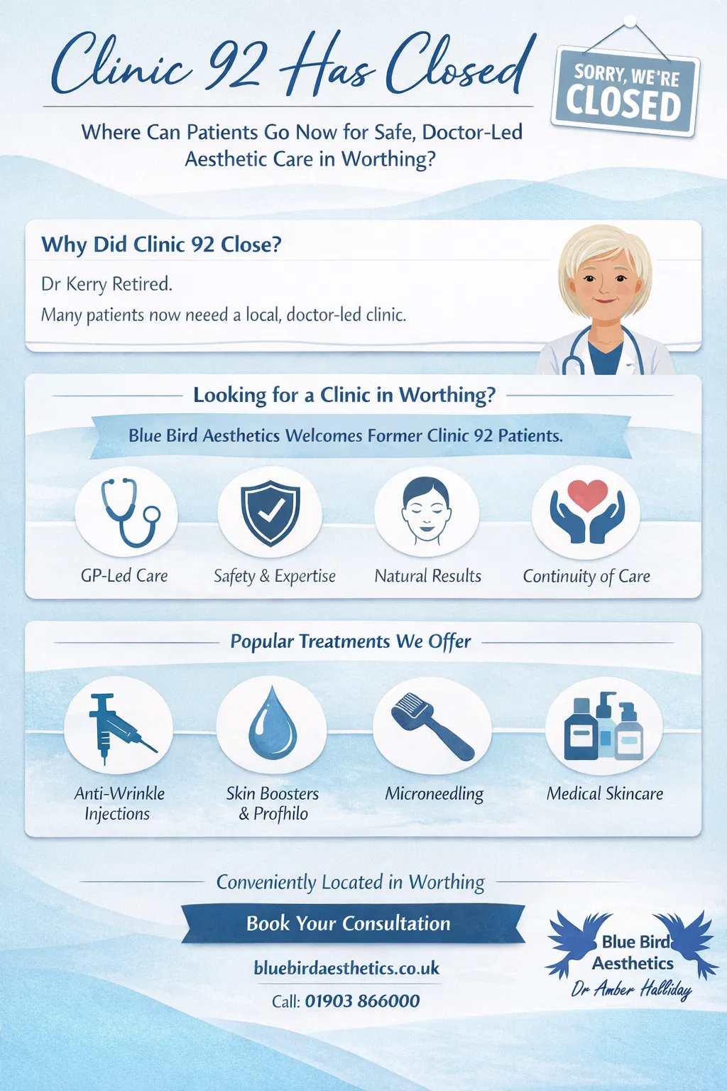 Clinic 92 Has Closed — Where Can Patients Go Now for Safe, Doctor-Led Aesthetic Care in Worthing?