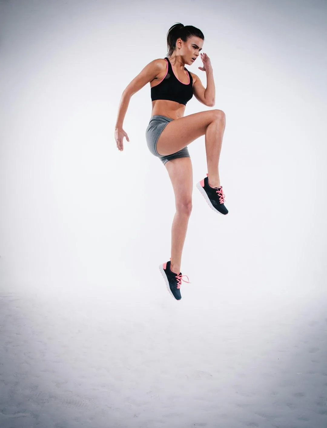 Energised athletic woman exercising