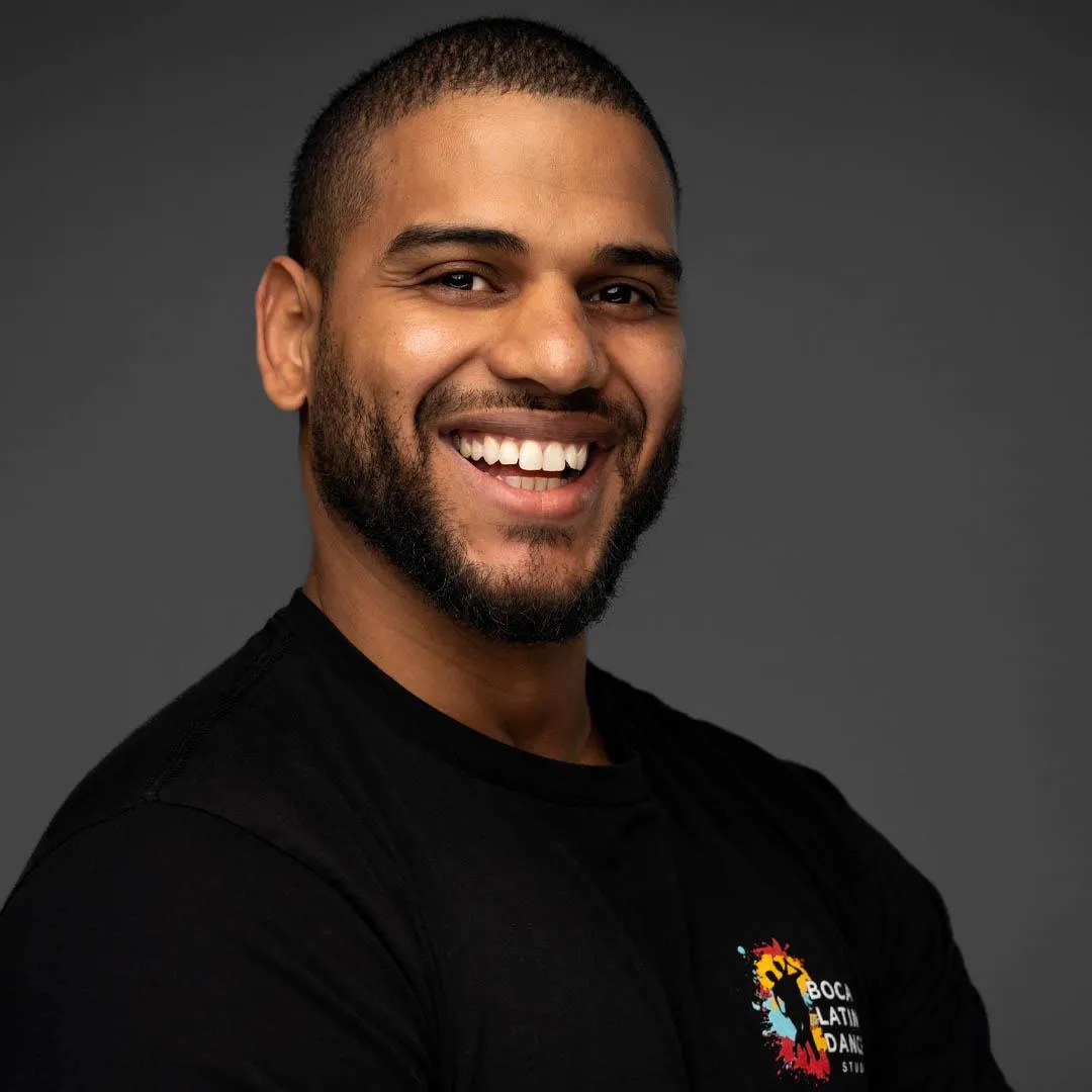 Professional headshot of Uriel Garcia, multi-time world salsa dance champion taken for website and social media branding