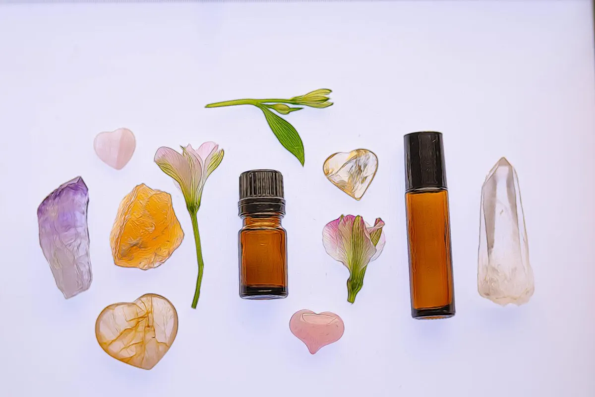 bottles of essential oils