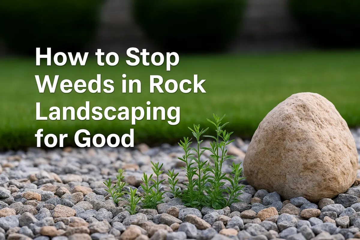 Stop Weeds in Rock Landscaping (So You Can BBQ in Peace)