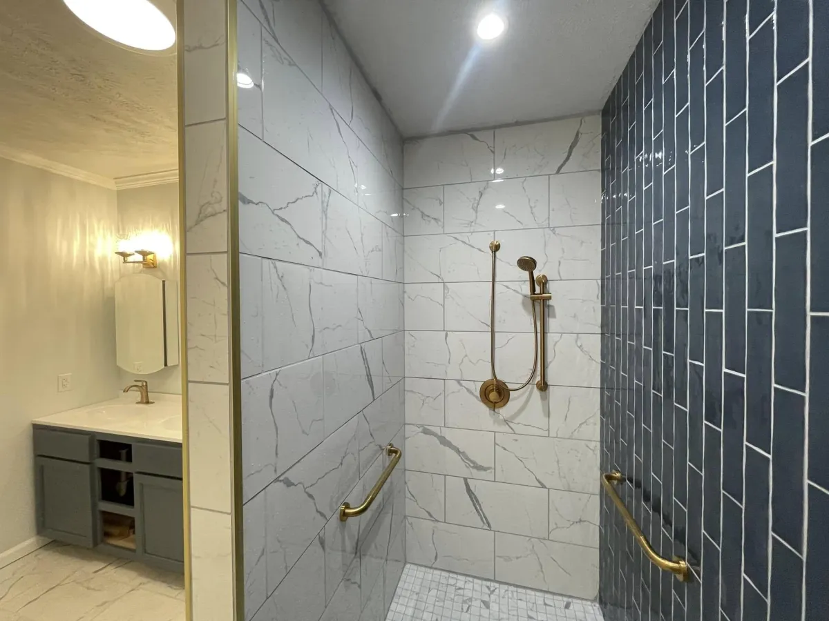 Tile shower installed in Evans GA bathroom remodel by Lakeside