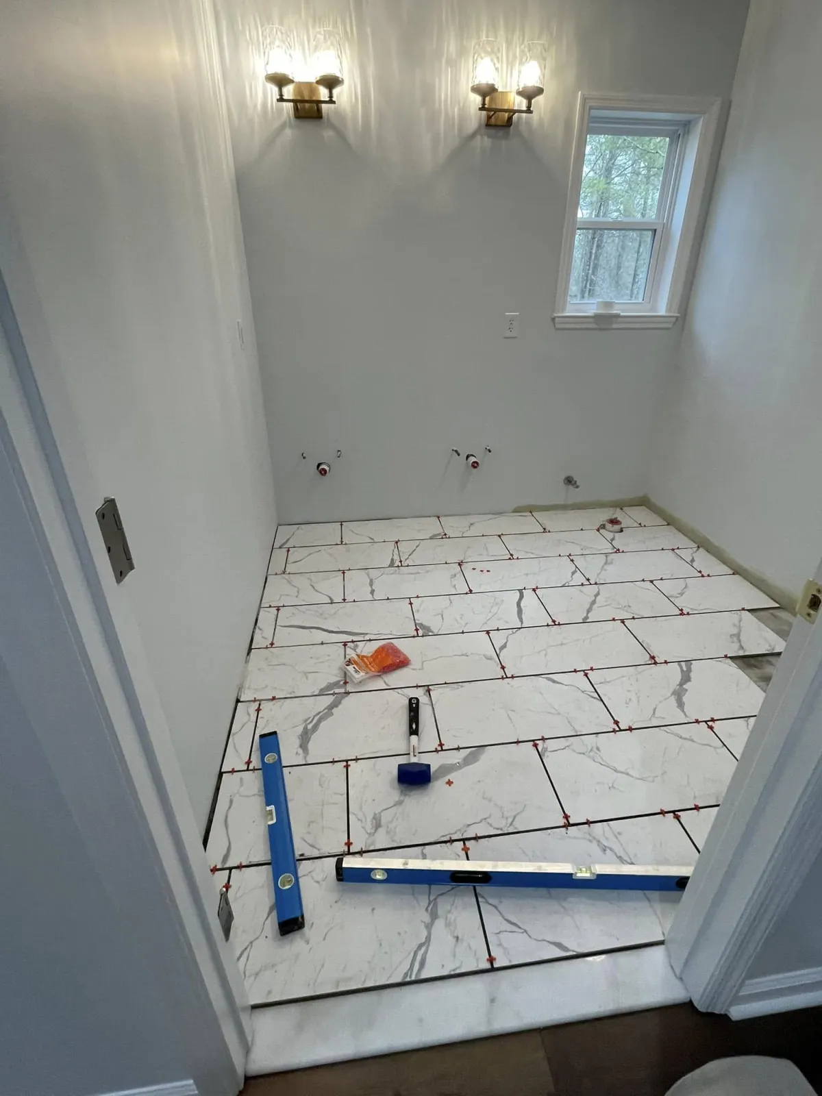 marble bathroom flooring lakeside construction in columbia county ga