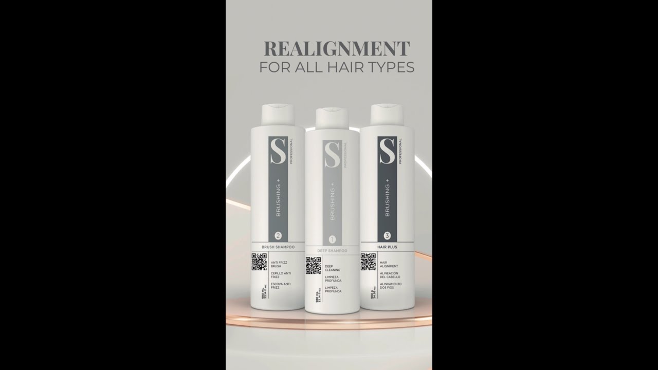S Professional cosmetics brand identity showcasing professional haircare