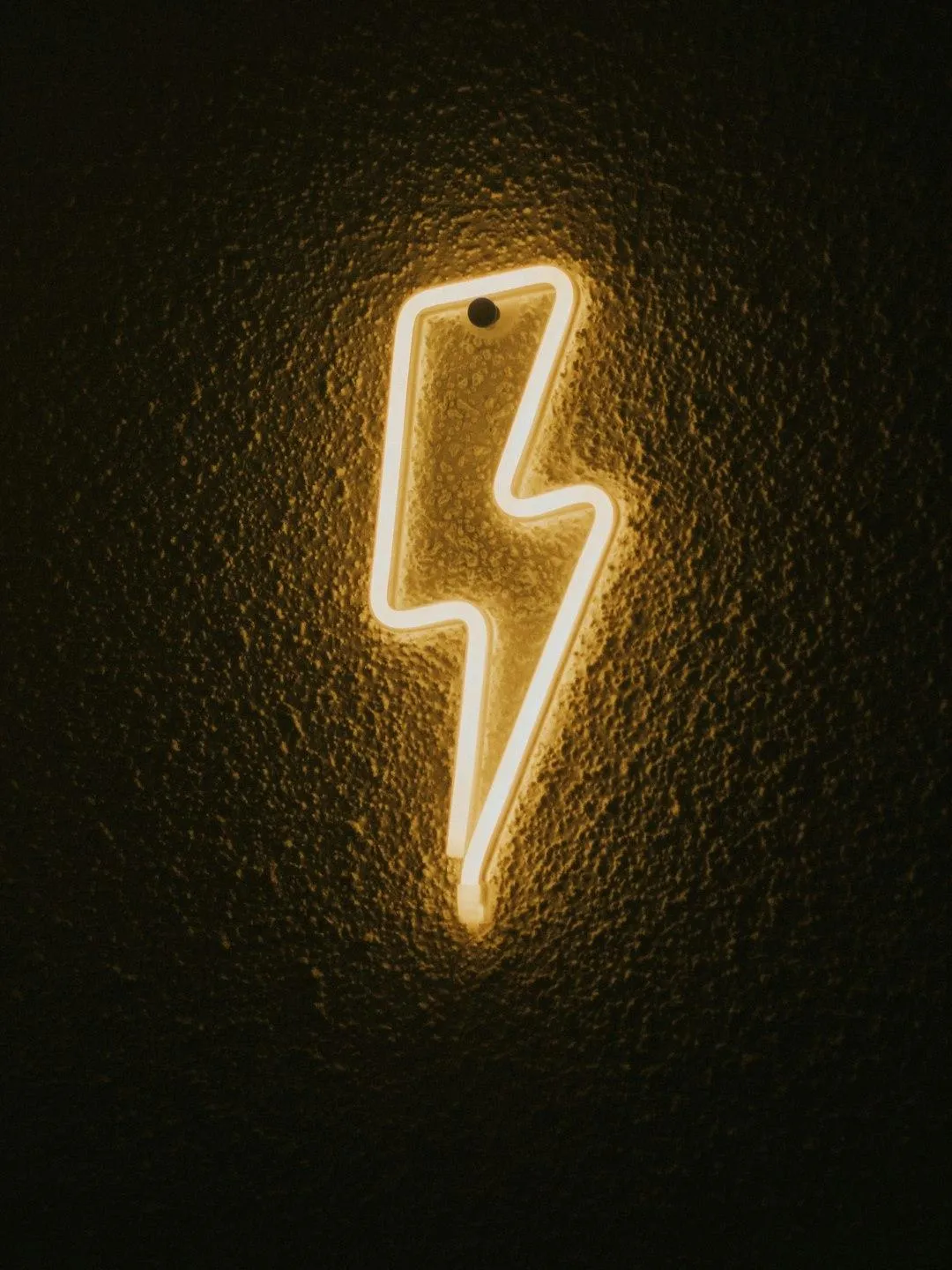 neon lightning bolt sign