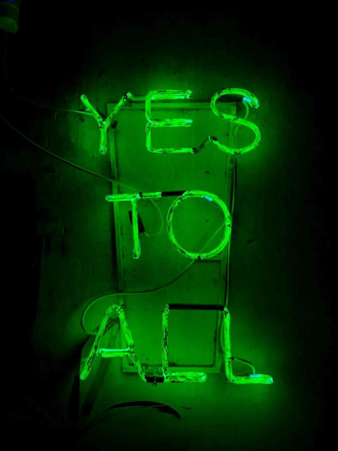 "Yes to All" neon sign
