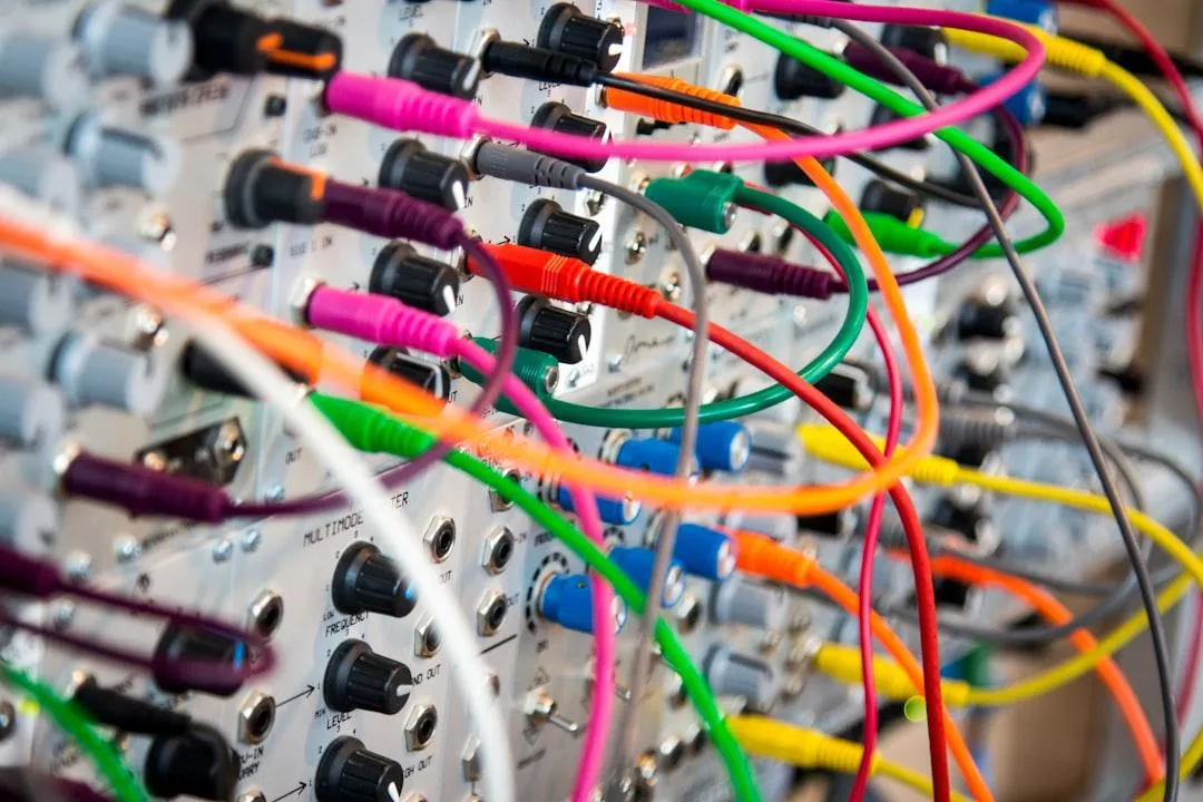Wires going into a box