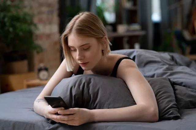 woman using mobile