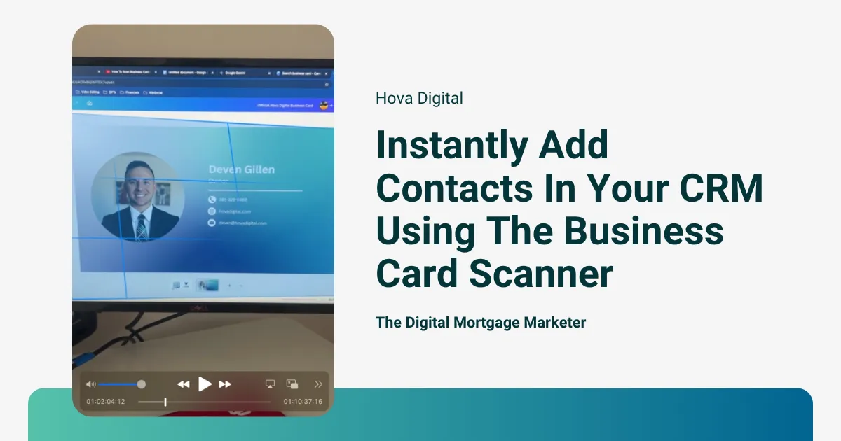 Instantly Add Contacts In Your CRM Using The Business Card Scanner in GHL
