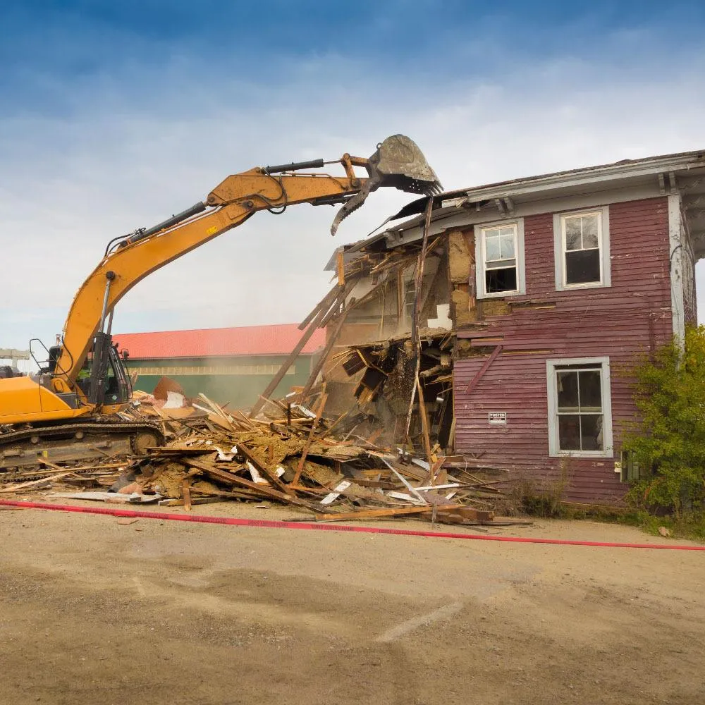 House being demolished