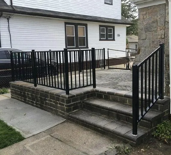 Aluminum railing installation by Wyatt Built in Davidson NC