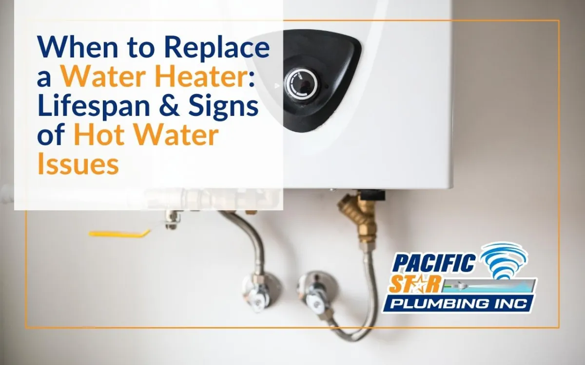 Typical water heater showing expected lifespan and signs of wear