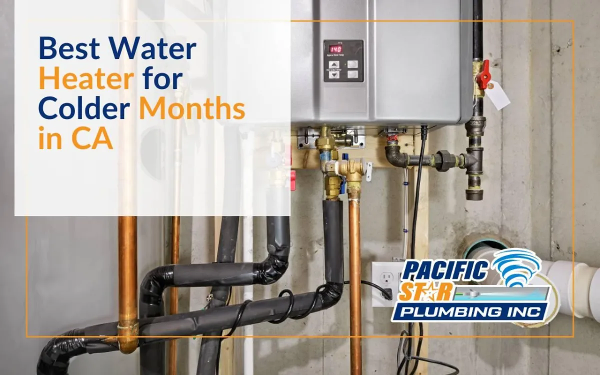 Tankless unit showing best water heater for colder months performance