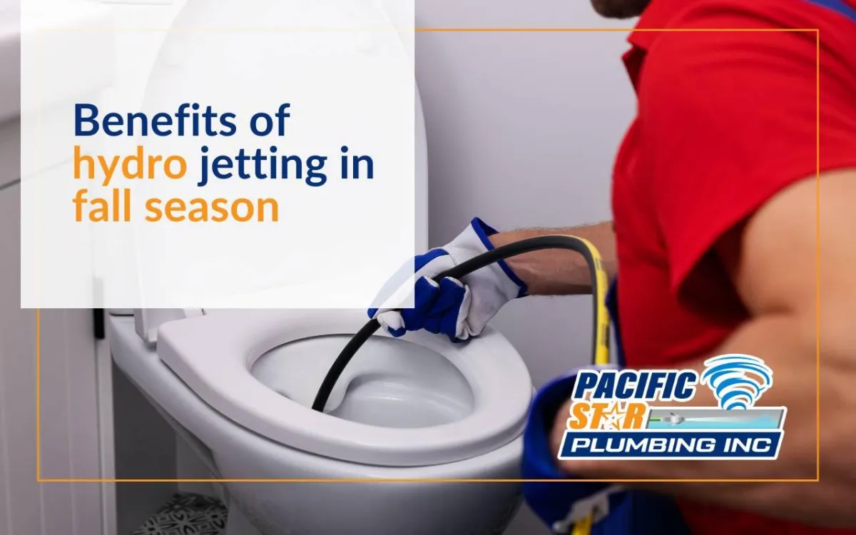 Hydro jetting pipe cleaning process during fall season