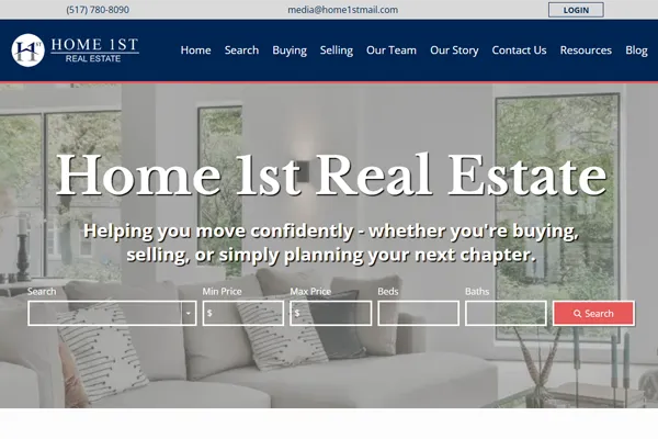 Home 1st Real Estate Launches New Website with AI Smart Search, Blog, Monthly Newsletter for Jackson County, MI