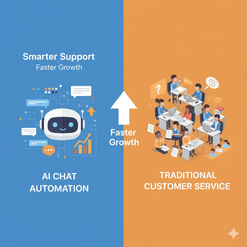 Smarter Support, Faster Growth: AI Chat Automation vs. Traditional Customer Service