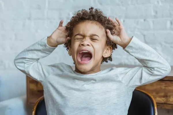 a child having a public tantrum