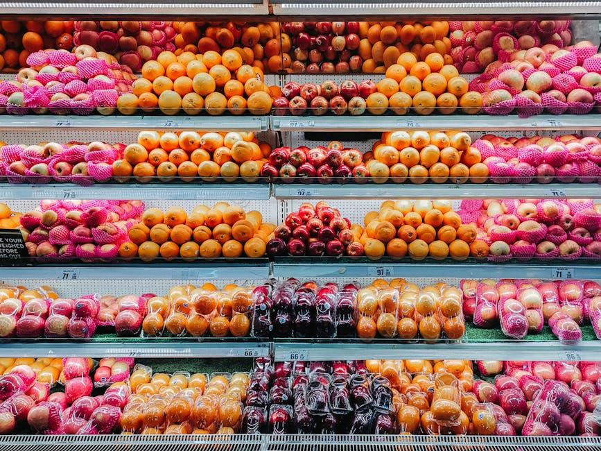 fruits at the grocery store