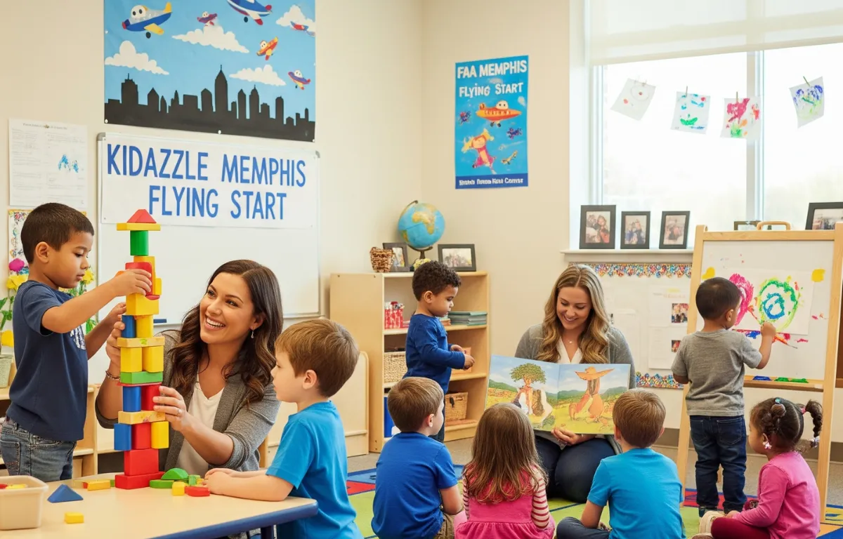 children playing and learning