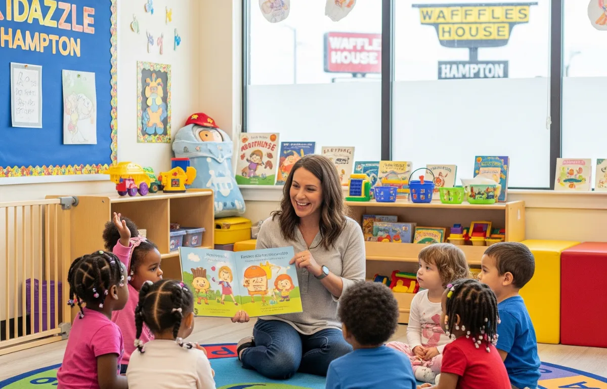 teacher sharing a story to her students