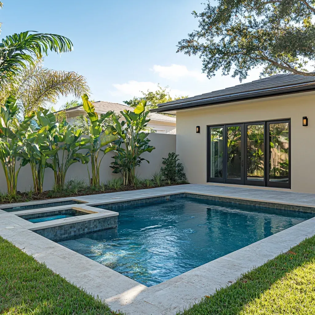 beautiful luxury pool installation in naples florida by the best naples pool builders