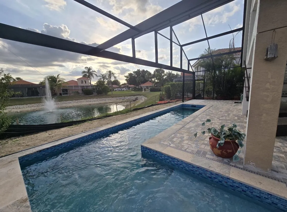 The top rated swimming pool builders Naples Fl and pool company Naples FL built this beautiful in-ground pool in Naples 