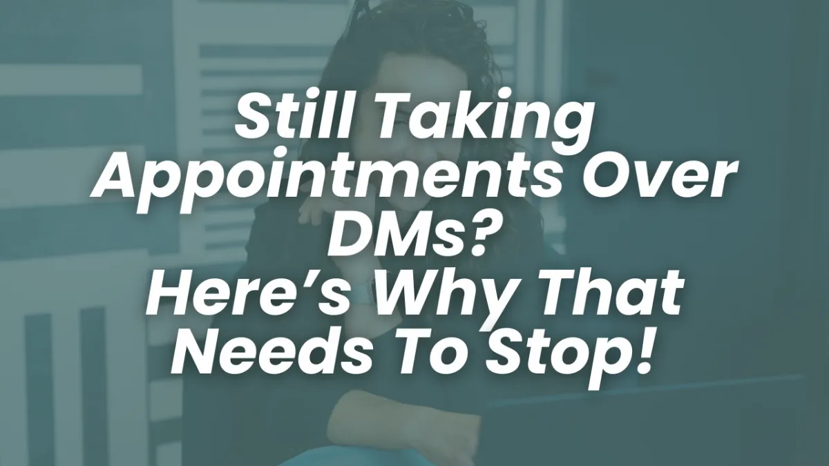 Stop taking massage appointments over DMs