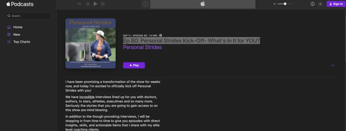 Ep 80: Personal Strides Kick-Off- What's In It for YOU?