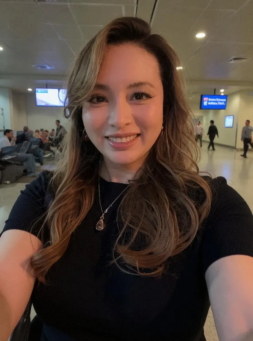 Zhen Tao in a catching a flight at the airport