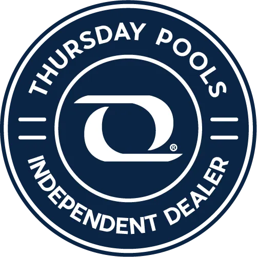 Thursday Pools Fiberglass Logo by Jensen's Pools and More
