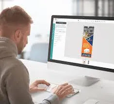 guy working on logo design