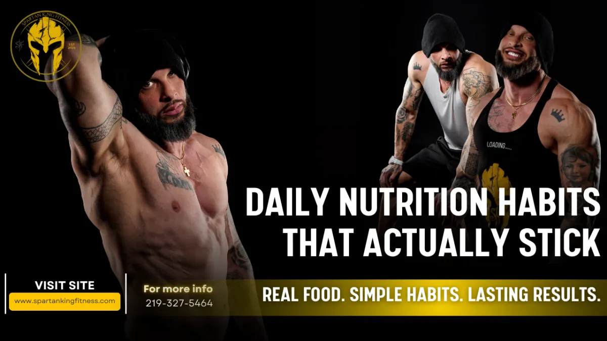 daily nutrition habits, healthy eating routine, meal prep ideas, protein snacks, gym-friendly meals, easy healthy recipes, fitness fuel, sustainable nutrition, what to eat daily, clean eating on the go, healthy snacks for gym, high protein breakfast, hydration tips, balanced plates, batch cooking for fitness