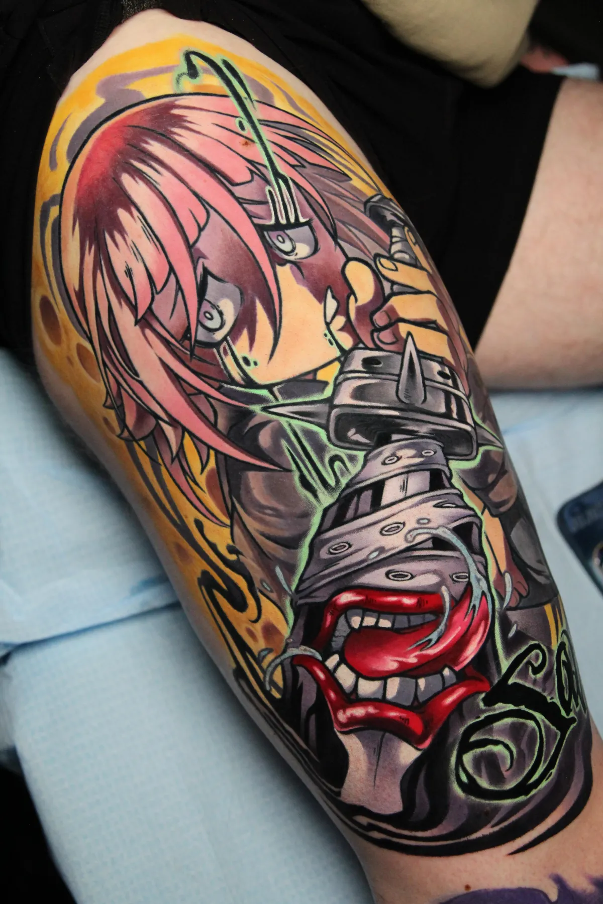 Black Clover Crona tattoo by Orlando Anime Tattoo Artist Ren Behan.